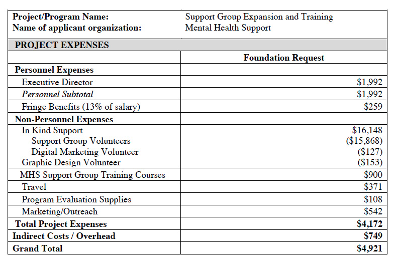 Grant Writing: Teen Support Group Expansion and Training